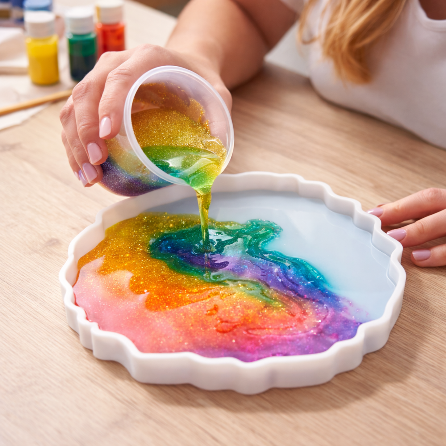 Agate Coaster Resin Art Mould 4 Inch