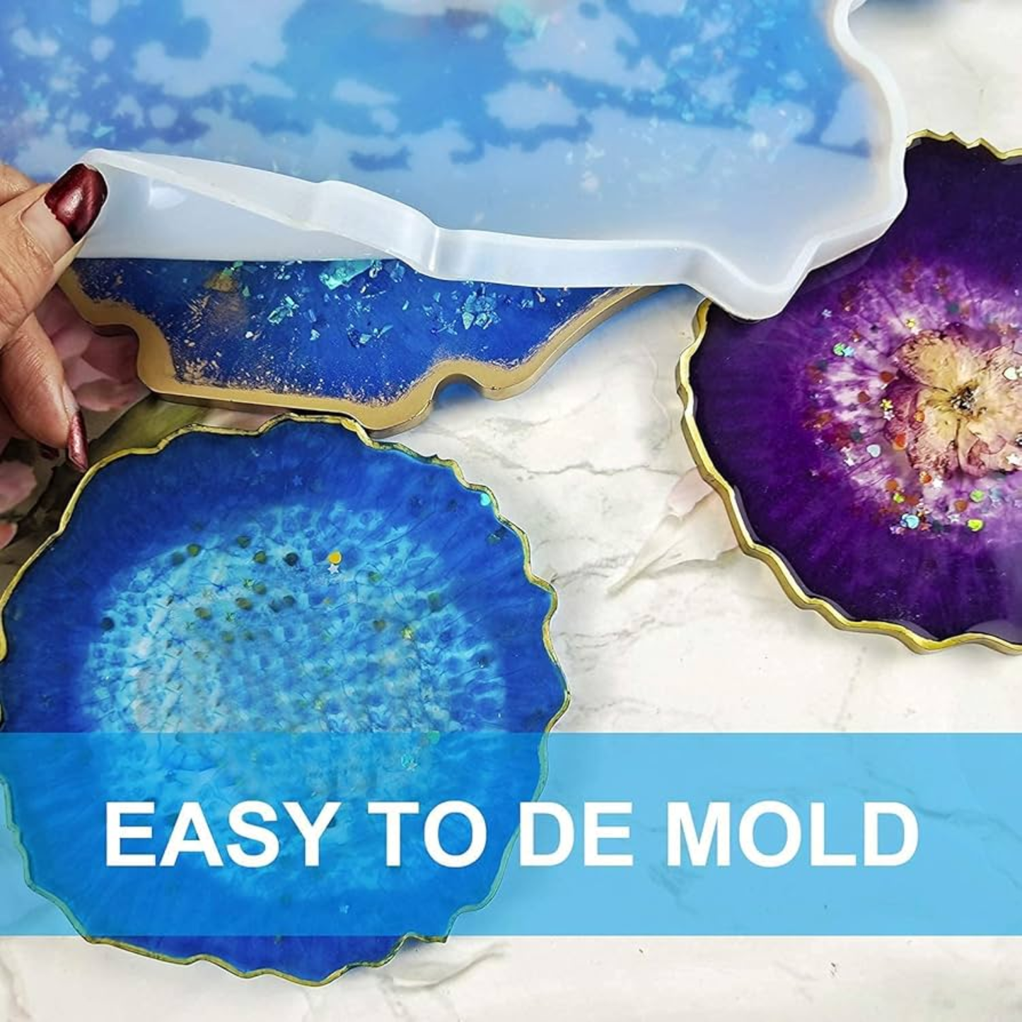 Agate Coaster Resin Art Mould 4 Inch