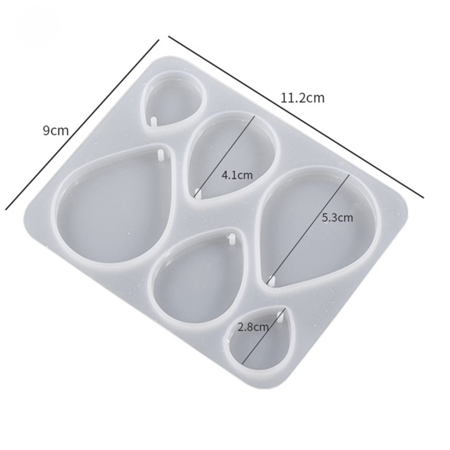 6 Cavity Drop Shape Resin Mould