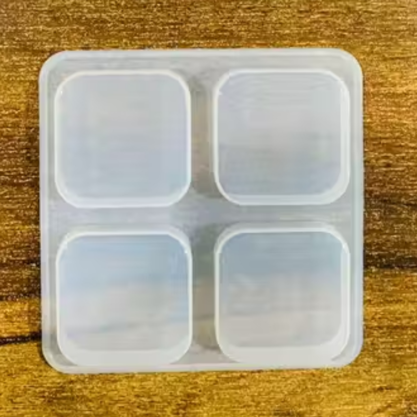 4pcs Keychain Square Resin Mould