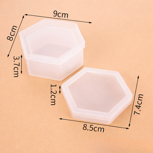 Hexagon Gift Box Silicone Resin Art Mould