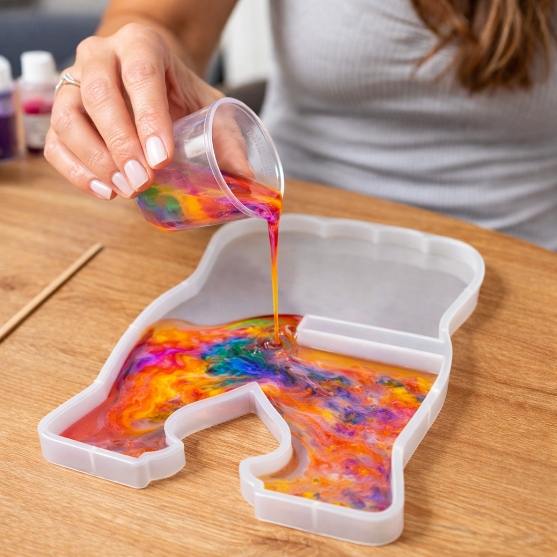 Big Book Stand Holder Resin Art Silicone Mold Set of 2