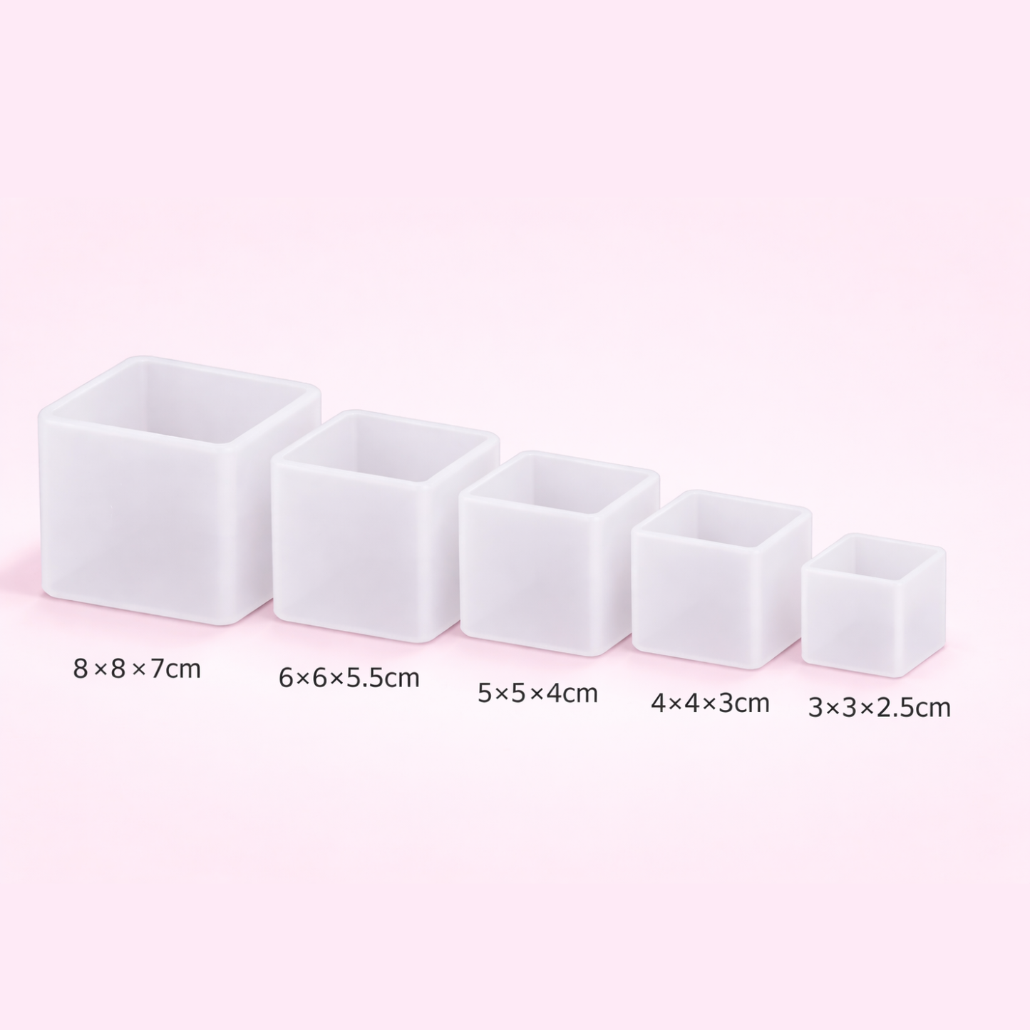 5pcs Cube Silicone Mould Set