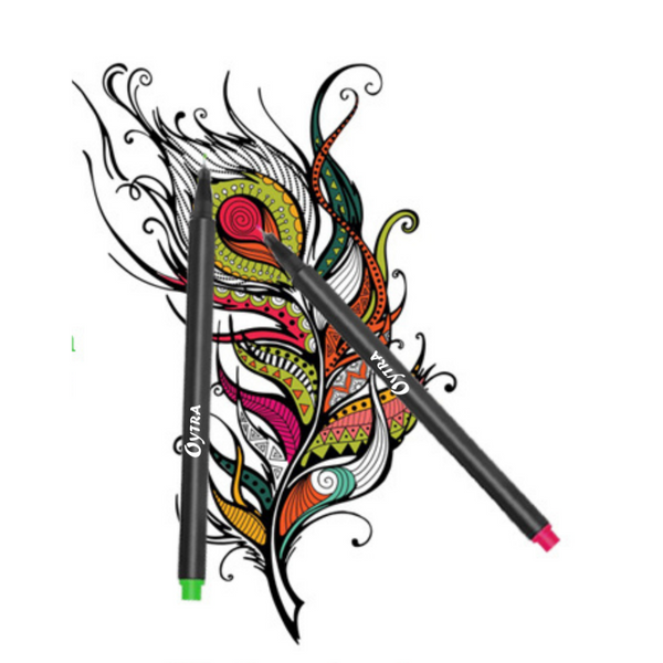 Oytra Fine liners Colour Pens 36 Set for Mandala Art Sketching Interio