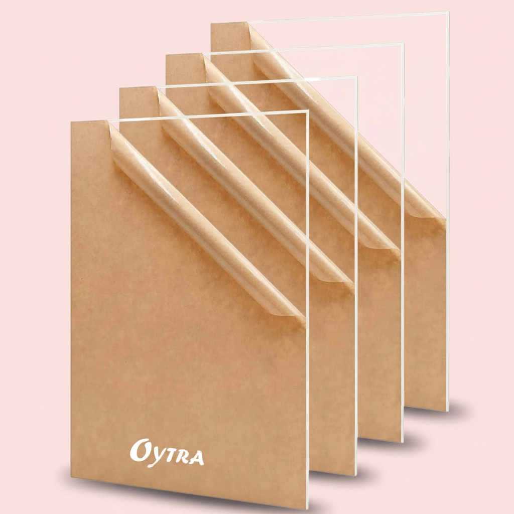Oytra Acrylic Sheets Transparent Square Panels  (20×15 Cm)