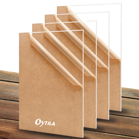 Oytra Acrylic Sheets Transparent Square Panels  (15×15 Cm)
