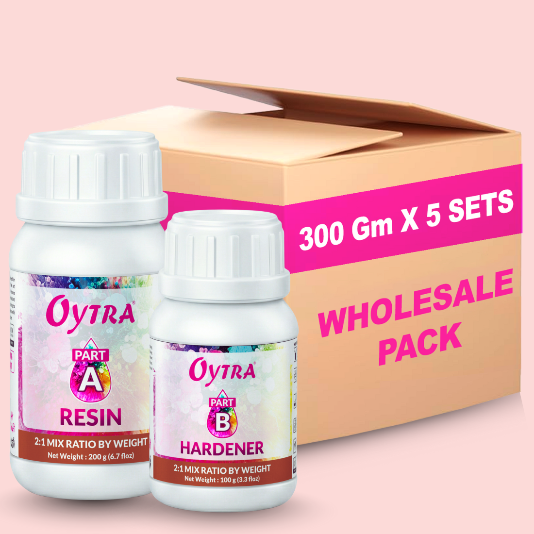 5 x 300 Grams 2:1 Art Resin Kit