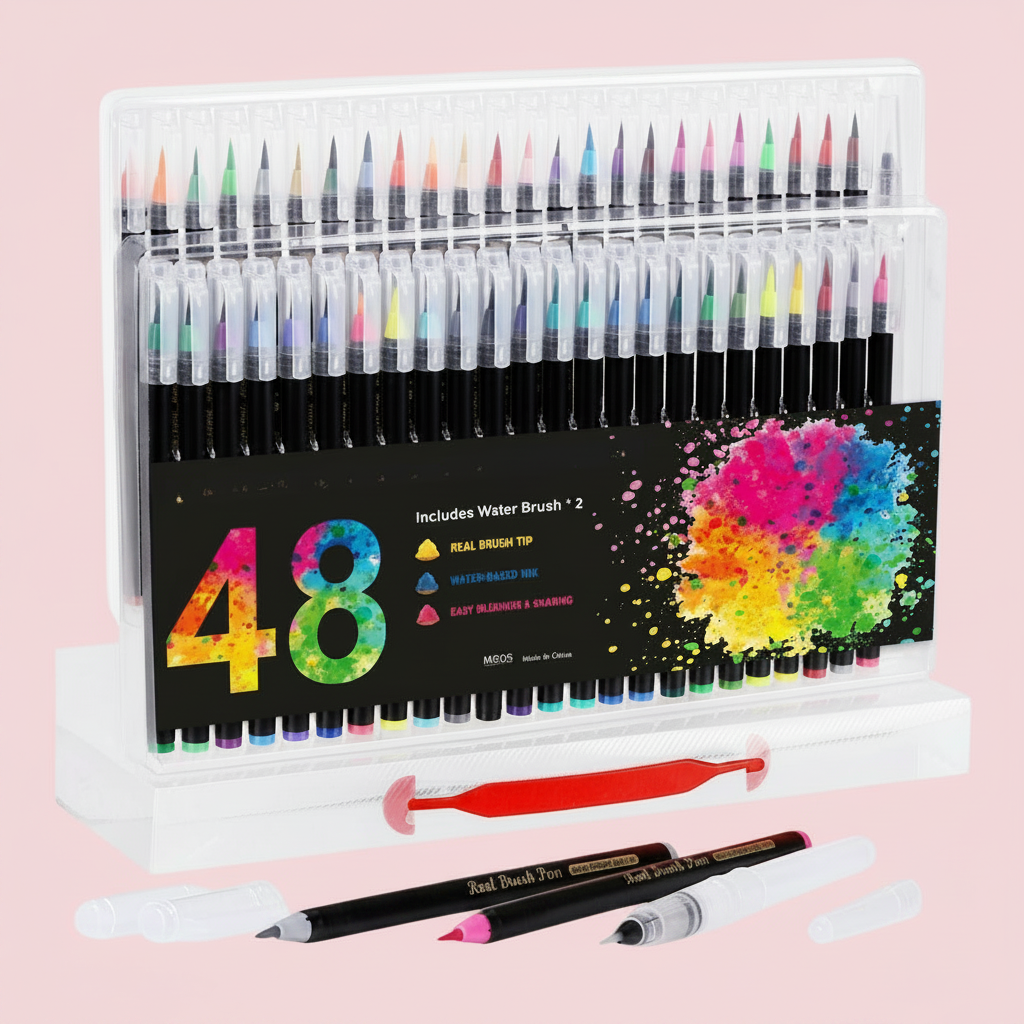 Brush Pen Set 48 Water Color Brush Pens
