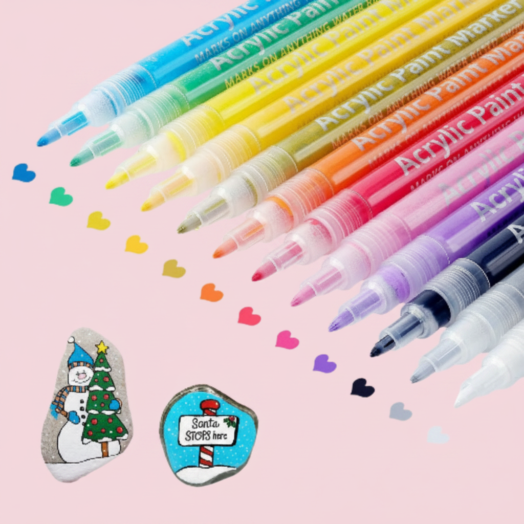 Acrylic Paint Marker 12 Pen/Set 0.7-1mm
