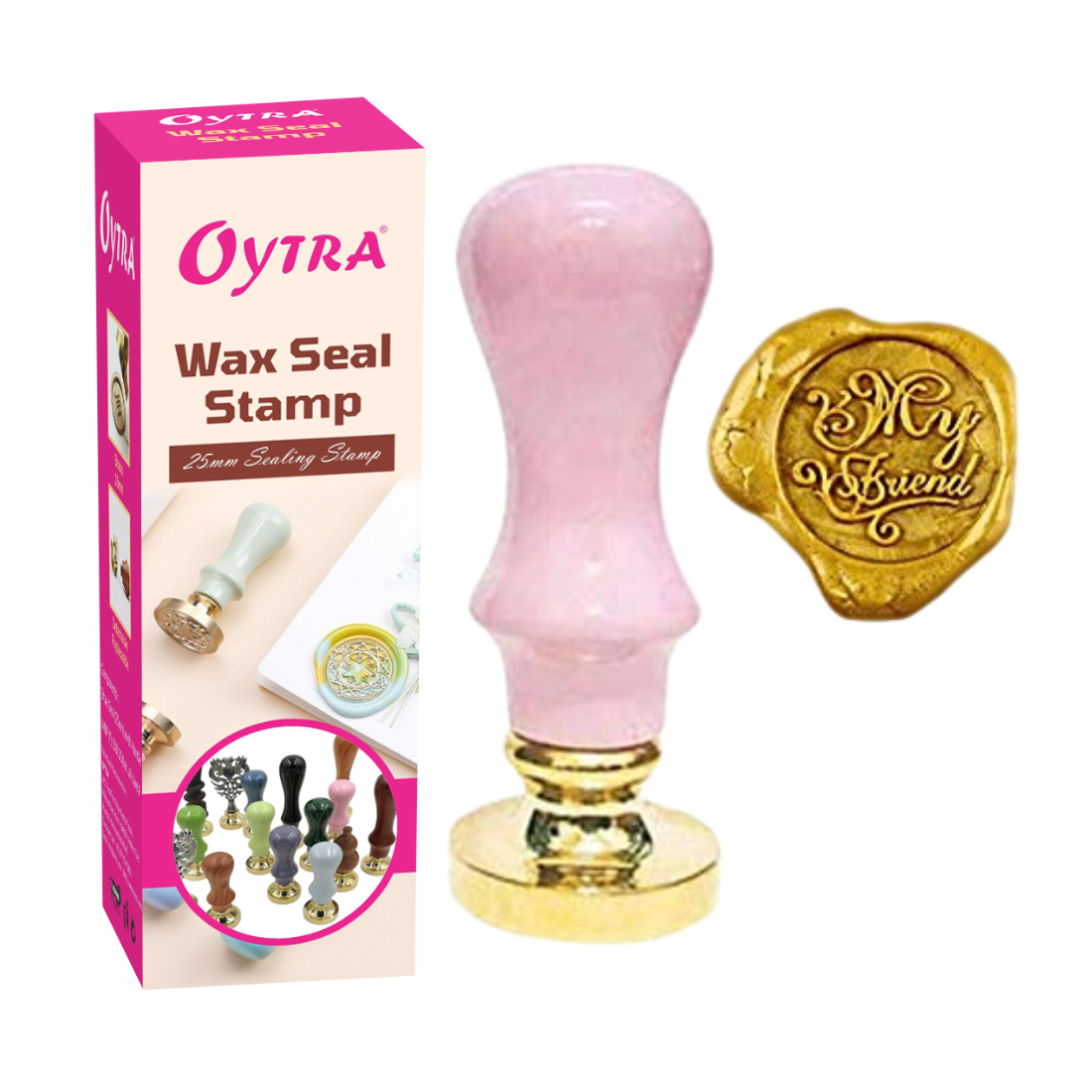 Oytra My Friend Wax Seal Stamp with Removable Brass Handle Great for Greeting Cards, Decoration, Art Craft, Scrapbooking, Gifting