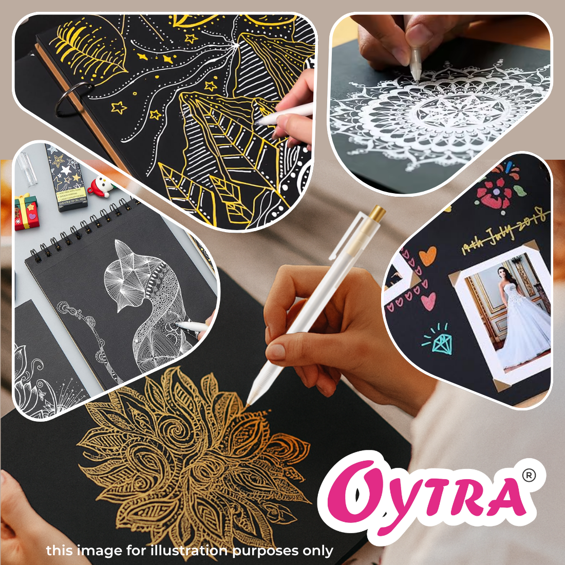 Gel Pens 0.8mm Fine Tip Set of 3 - Silver