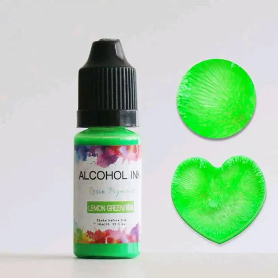 Lemon Green Alcohol Ink 10ml for Resin Art
