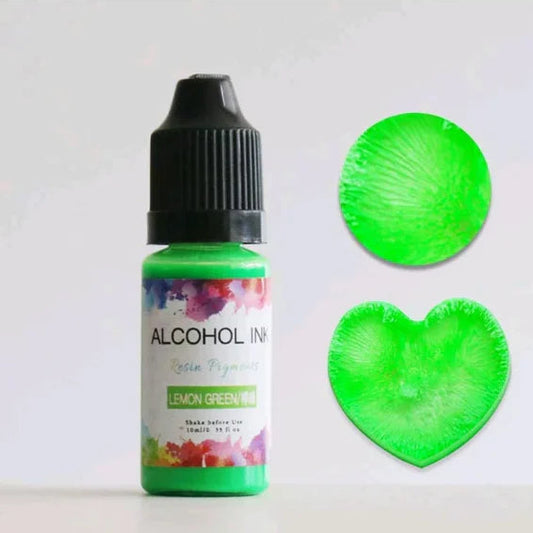 Lemon Green Alcohol Ink 10ml for Resin Art