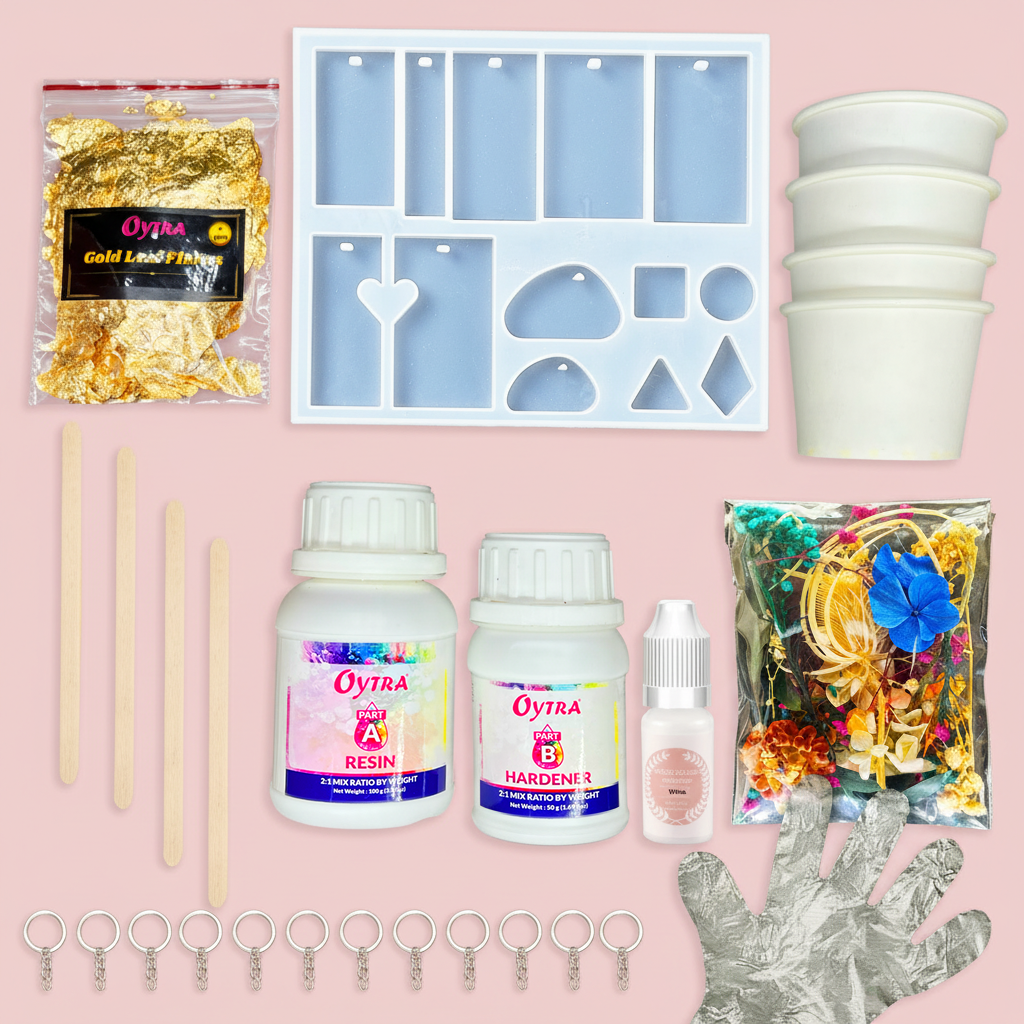 Resin Art Pendant Keychain Making  Kit