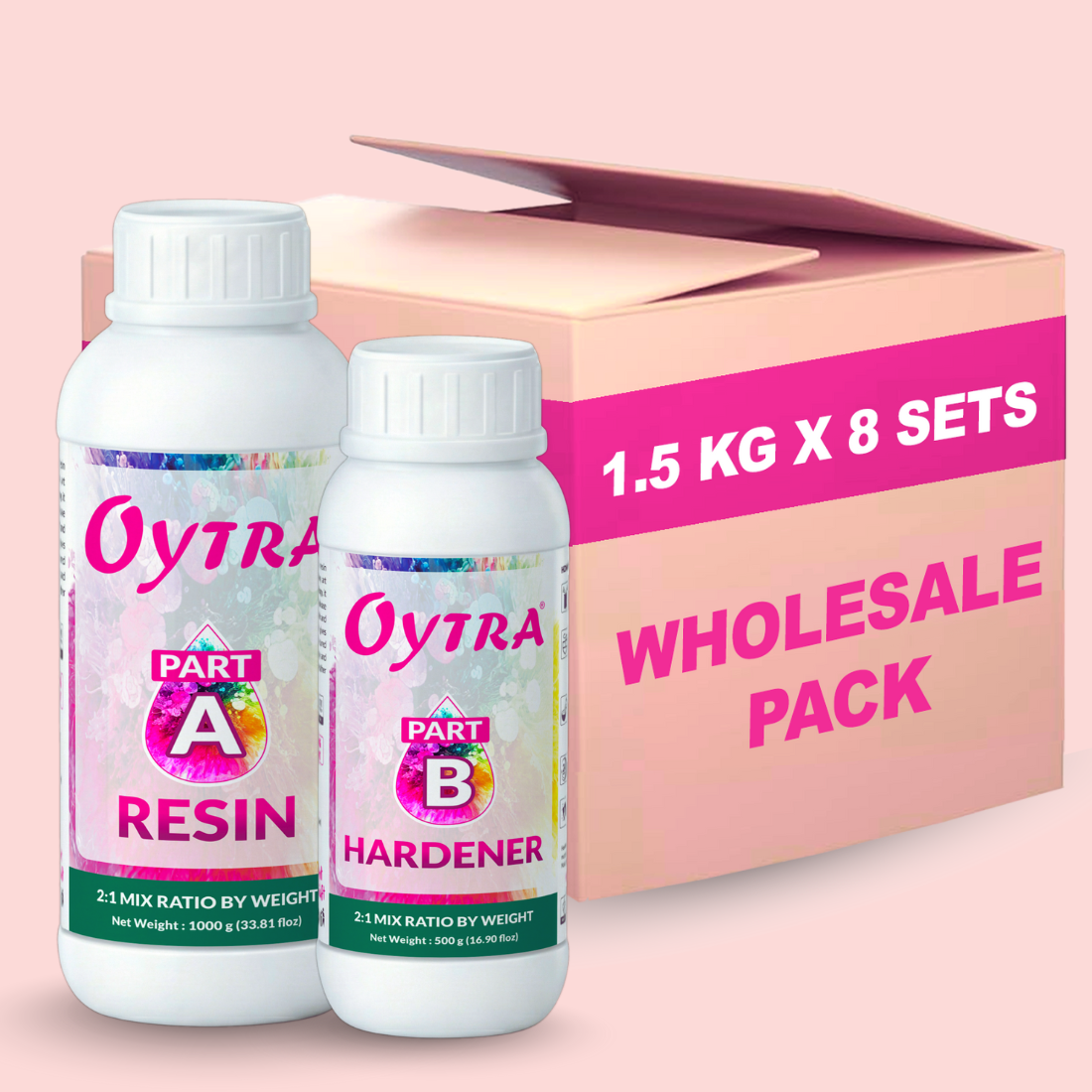 8 x 1.5 Kg Grams 2:1 Art Resin Kit