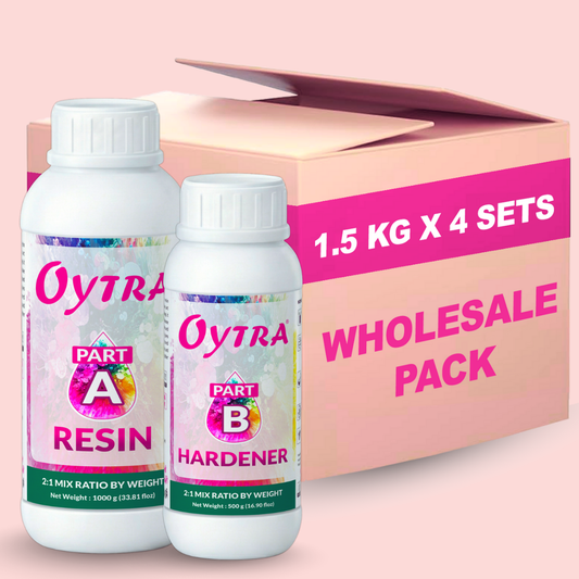 4 x 1.5Kg 2:1 Art Resin Liquid with Hardener