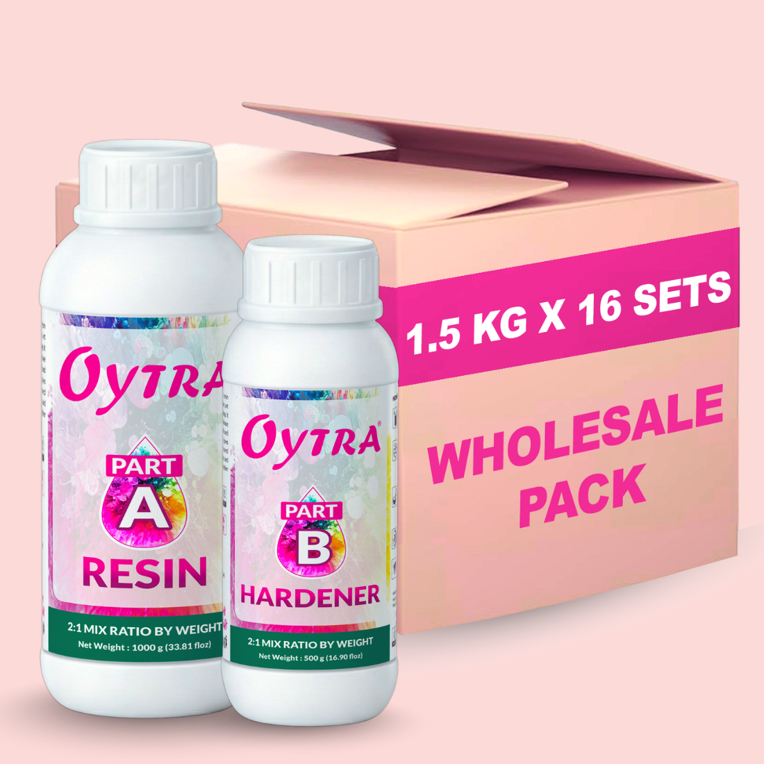 16 x 1500 Grams 2:1 Art Resin Kit