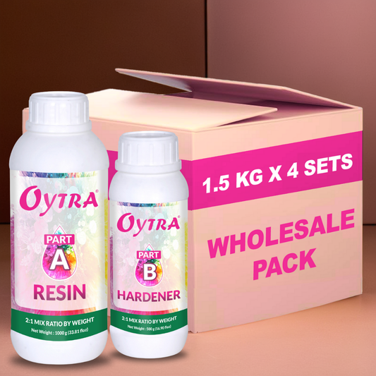 4 x 1.5Kg 2:1 Art Resin Liquid with Hardener