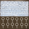 Resin Alphabet &amp; Number Silicone Mould with Keyrings (RESINKIT-08)