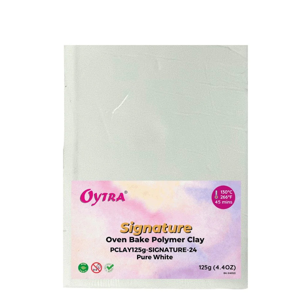 Pure White Polymer Clay Signature Series for Jewelry Making by Oytra