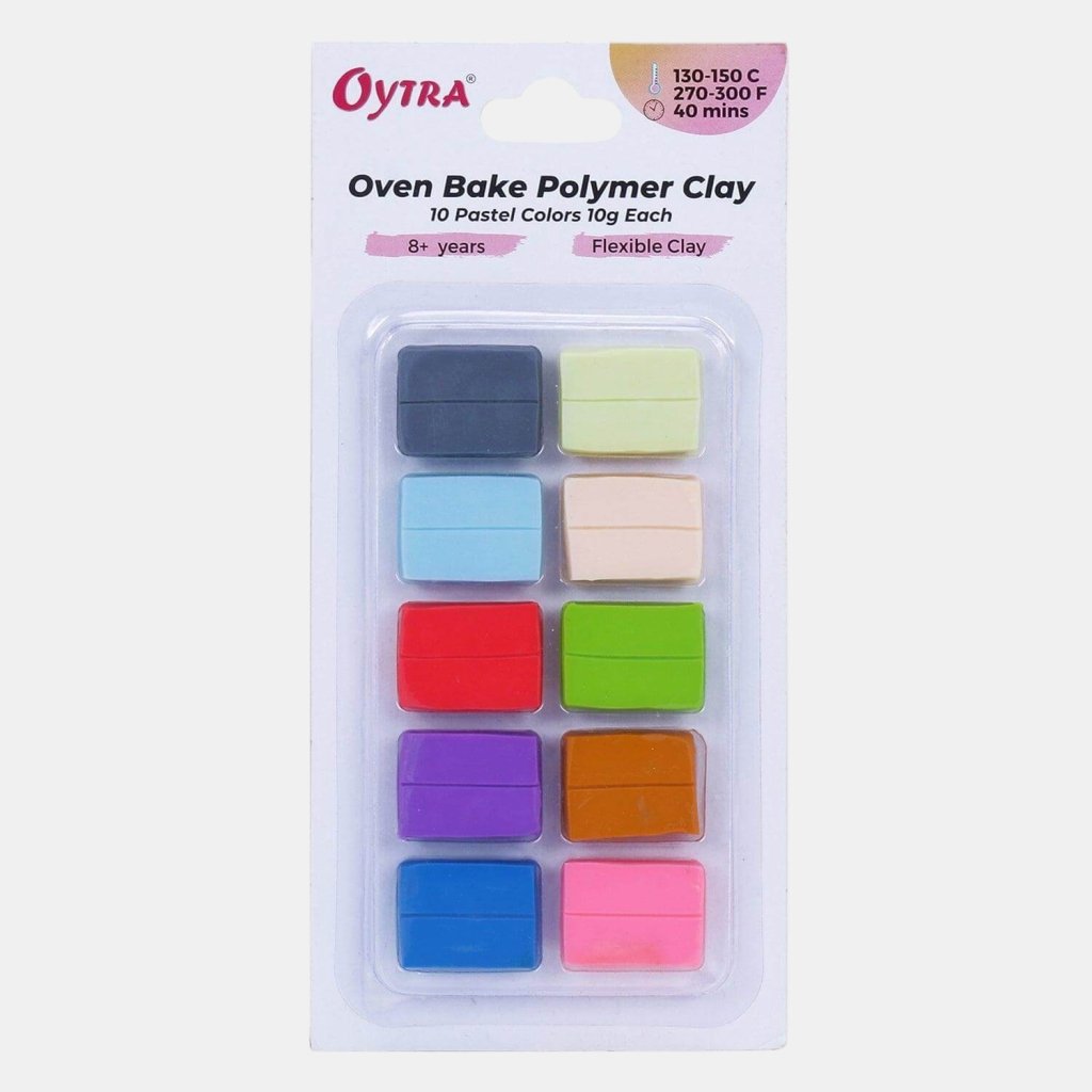 10 Color Polymer Oven Bake Clay Pastel Colors - Oytra
