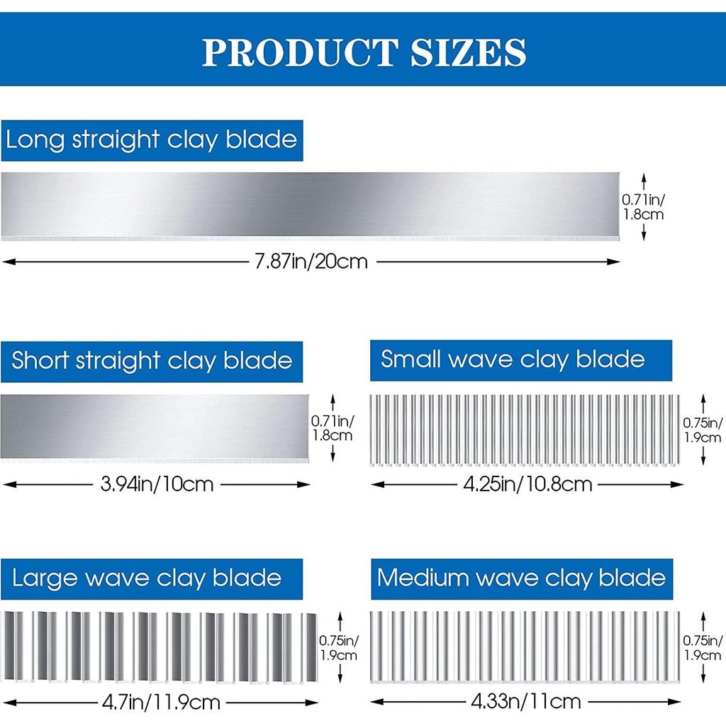 10 Pieces Flexible Polymer Clay Cutters Clay Slicer Blade - Oytra