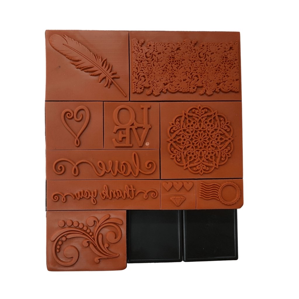 11 Pcs Thanksgiving Wooden Block Printing Set with Ink Pads - Oytra