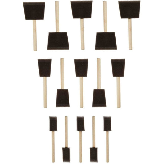 15 Foam Sponge Paint Brushes Set - Oytra