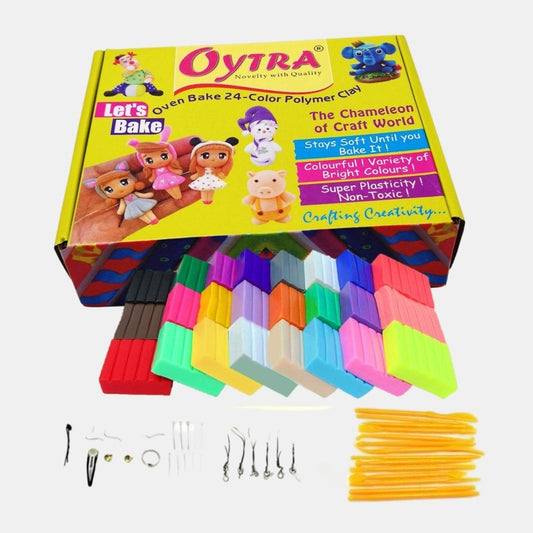 24 Color Polymer Oven Bake Clay - Oytra