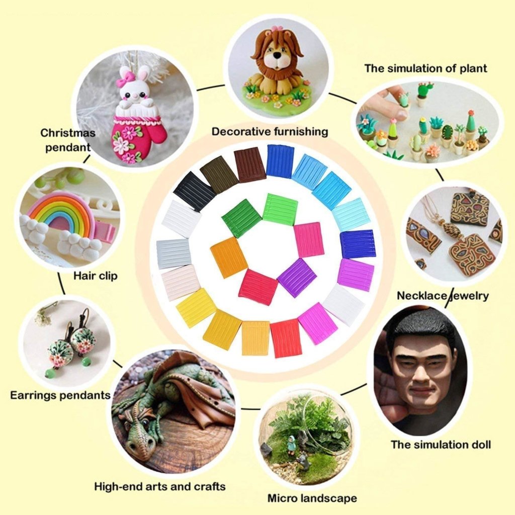 24 Color Polymer Oven Bake Clay - Oytra