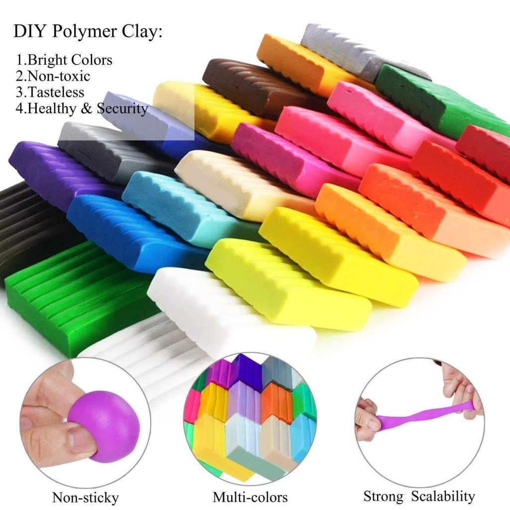 24 Color Polymer Oven Bake Clay - Oytra