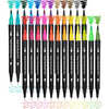 24 Colors Watercolor Brush Pen Art Markers Dual Tip