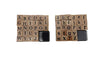Alphabet Rubber Stamps Lower Upper Case for Journaling Scrapbooking DIY Art Wooden Handle