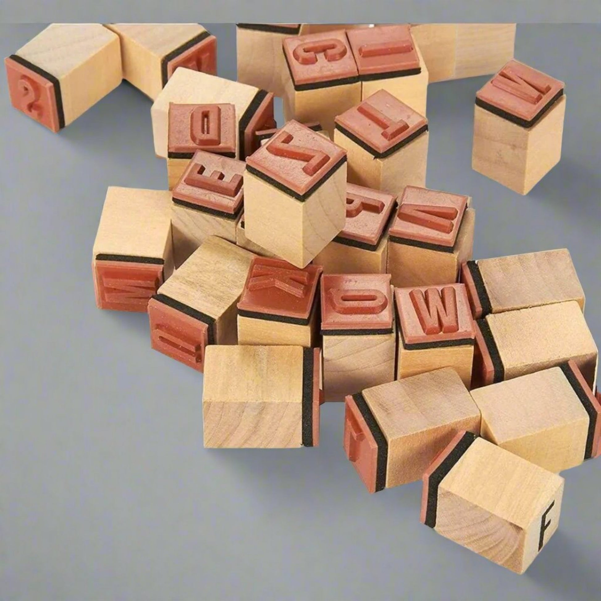 32 Alphabet Letters Rubber Stamps - Oytra