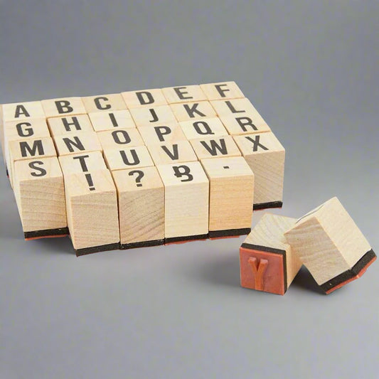 32 Alphabet Letters Rubber Stamps - Oytra
