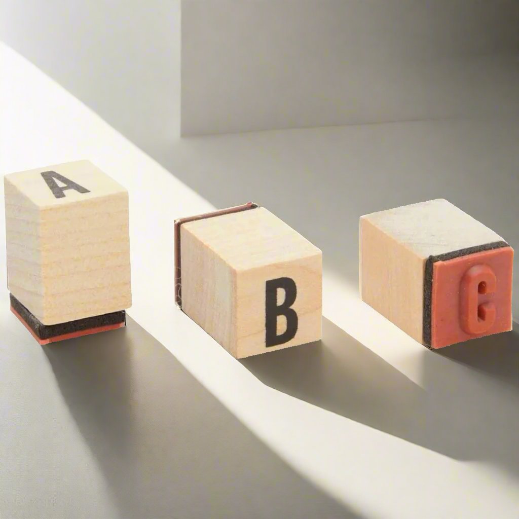 32 Alphabet Letters Rubber Stamps - Oytra