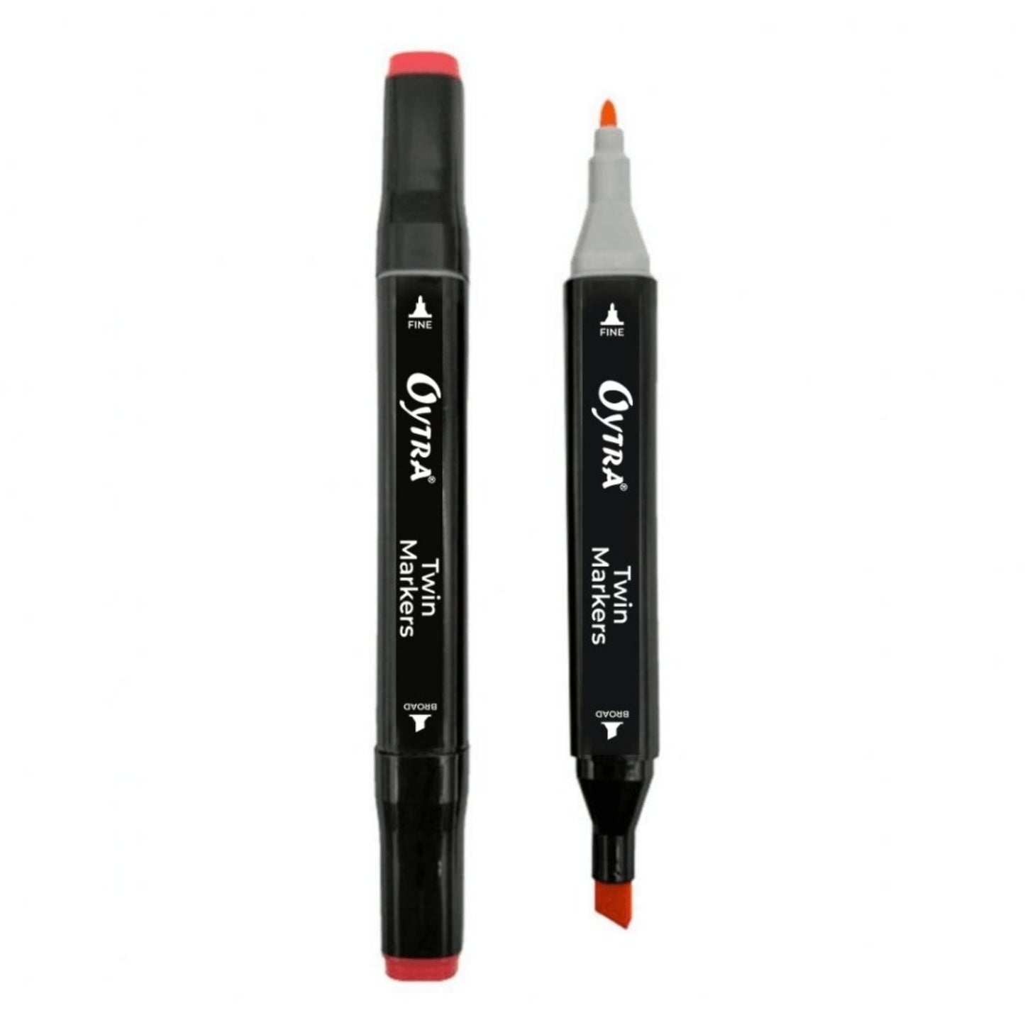 36 Colors Dual Tip Alcohol Markers Bullet and Calligraphy Pens - Oytra