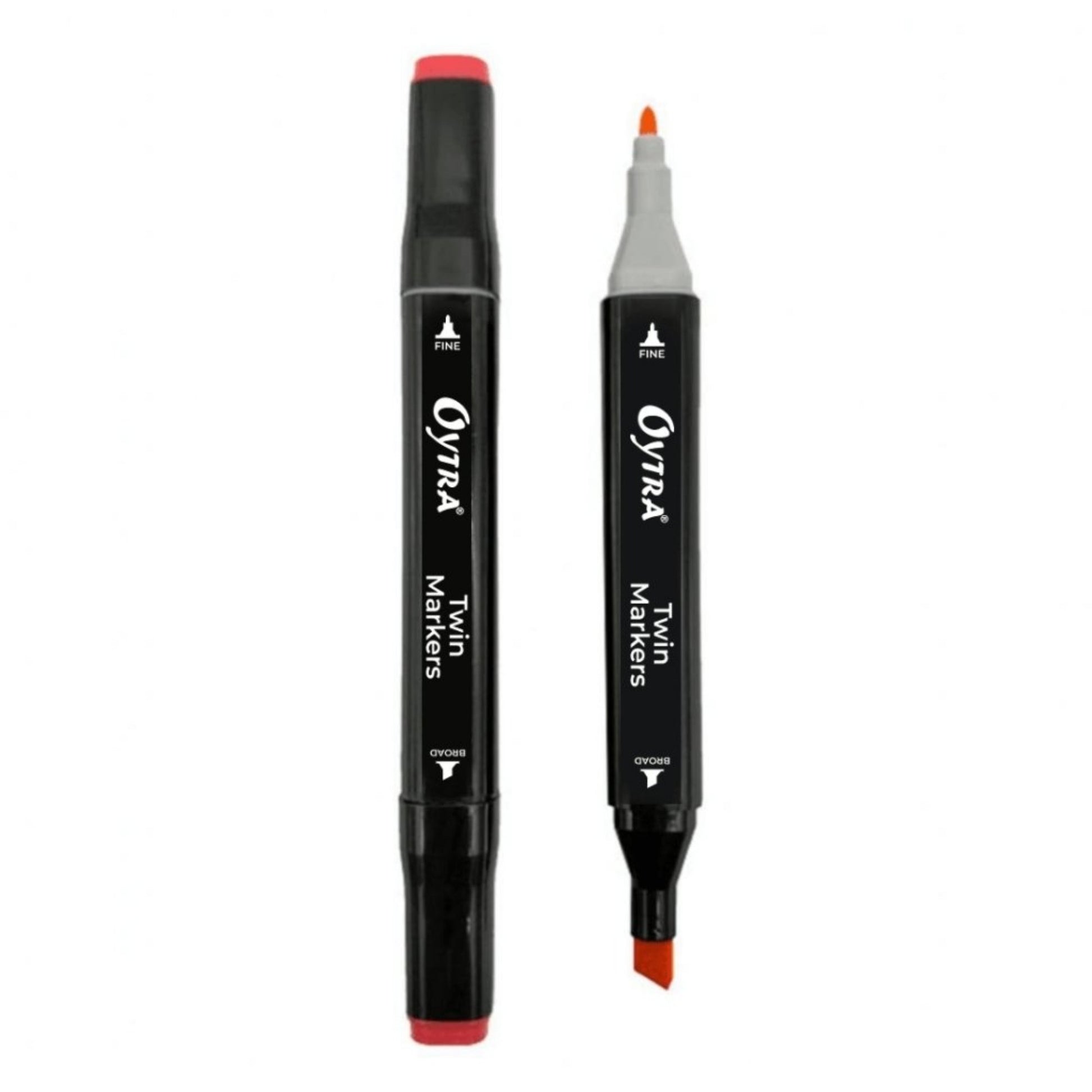36 Colors Dual Tip Alcohol Markers Bullet and Calligraphy Pens - Oytra