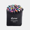 36 Colors Dual Tip Alcohol Markers Bullet and Calligraphy Pens - Oytra