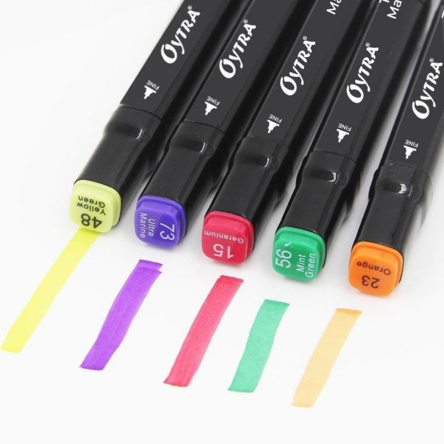 36 Colors Dual Tip Alcohol Markers Bullet and Calligraphy Pens - Oytra