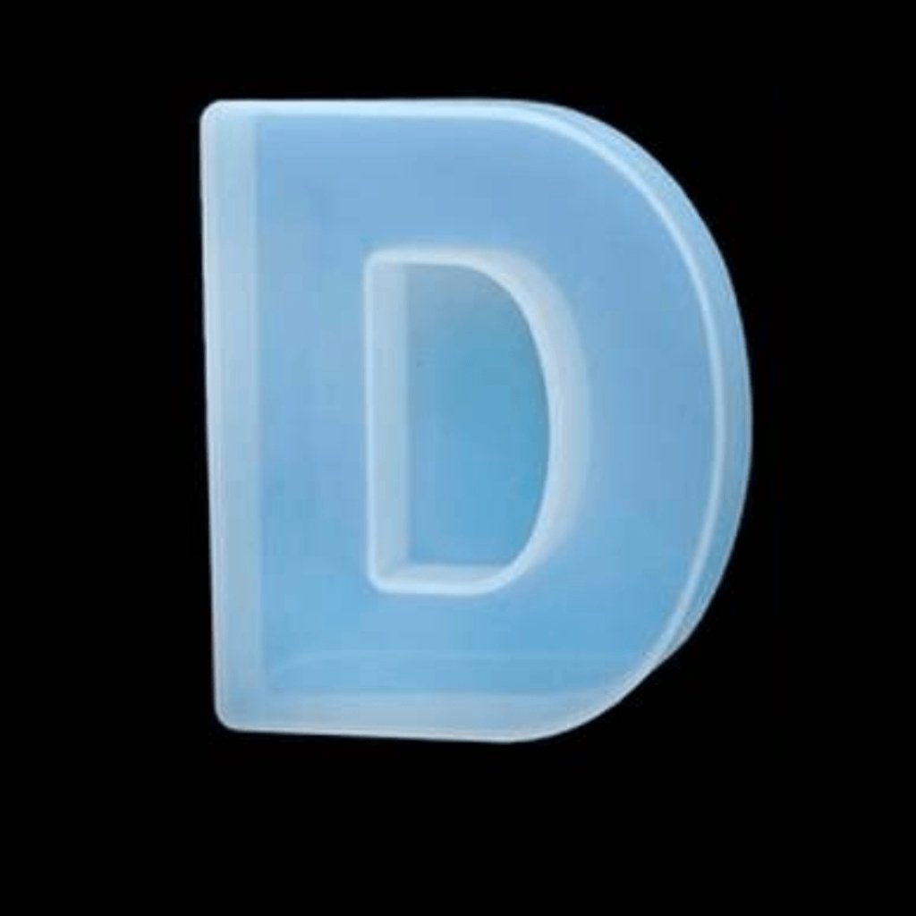 3D Silicone Resin Mould Alphabet D (4inch) - Oytra