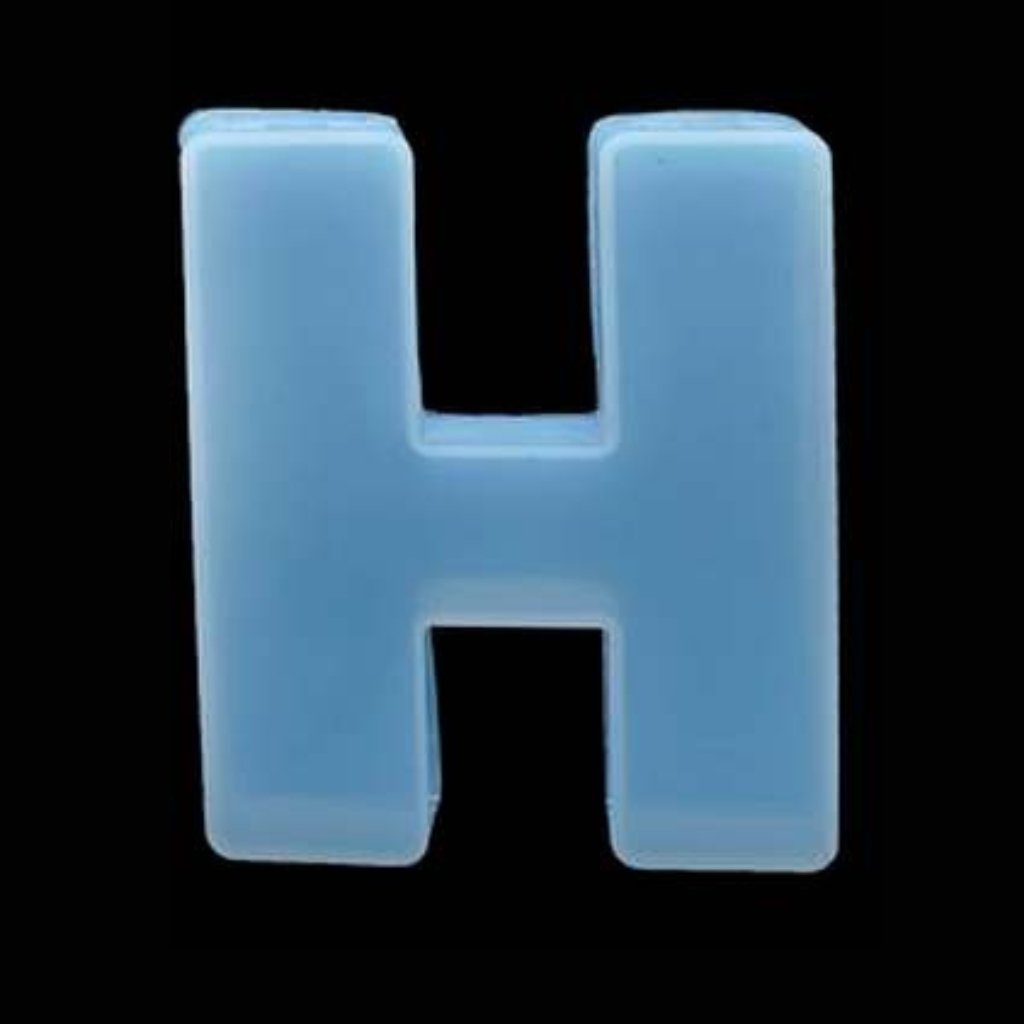 3D Silicone Resin Mould Alphabet H (4inch) - Oytra