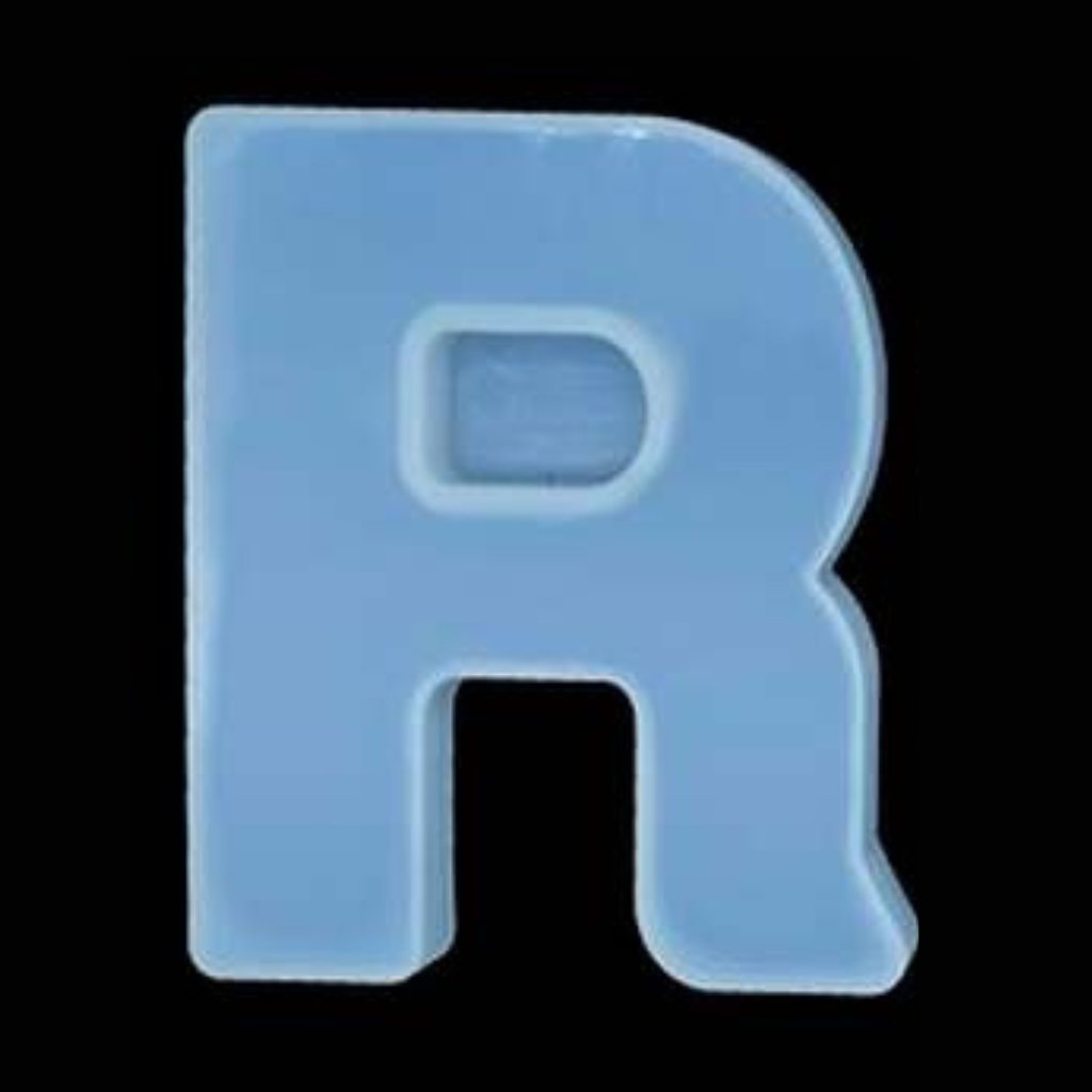 3D Silicone Resin Mould Alphabet R (4inch) - Oytra