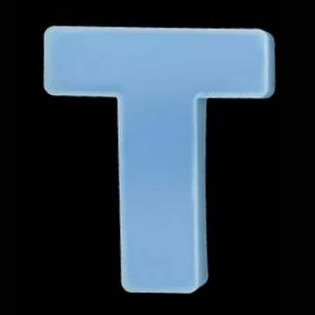 3D Silicone Resin Mould Alphabet T (4inch) - Oytra