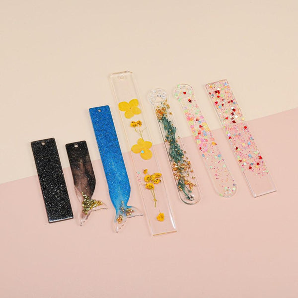 1pc DIY bookmark resin mold rectangular texture pattern bookmark silica gel  mold, suitable for epoxy casting crafts