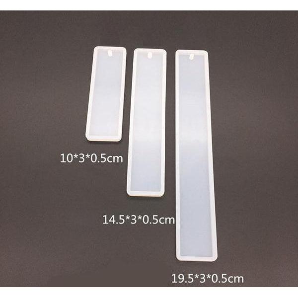 Bookmark Resin Mold Kit，Resin Bookmark Mold,Rectangle 6 Cavity Silicone  Bookmark Molds for Epoxy Resin,Bookmark Moulds for Resin Casting Jewelry