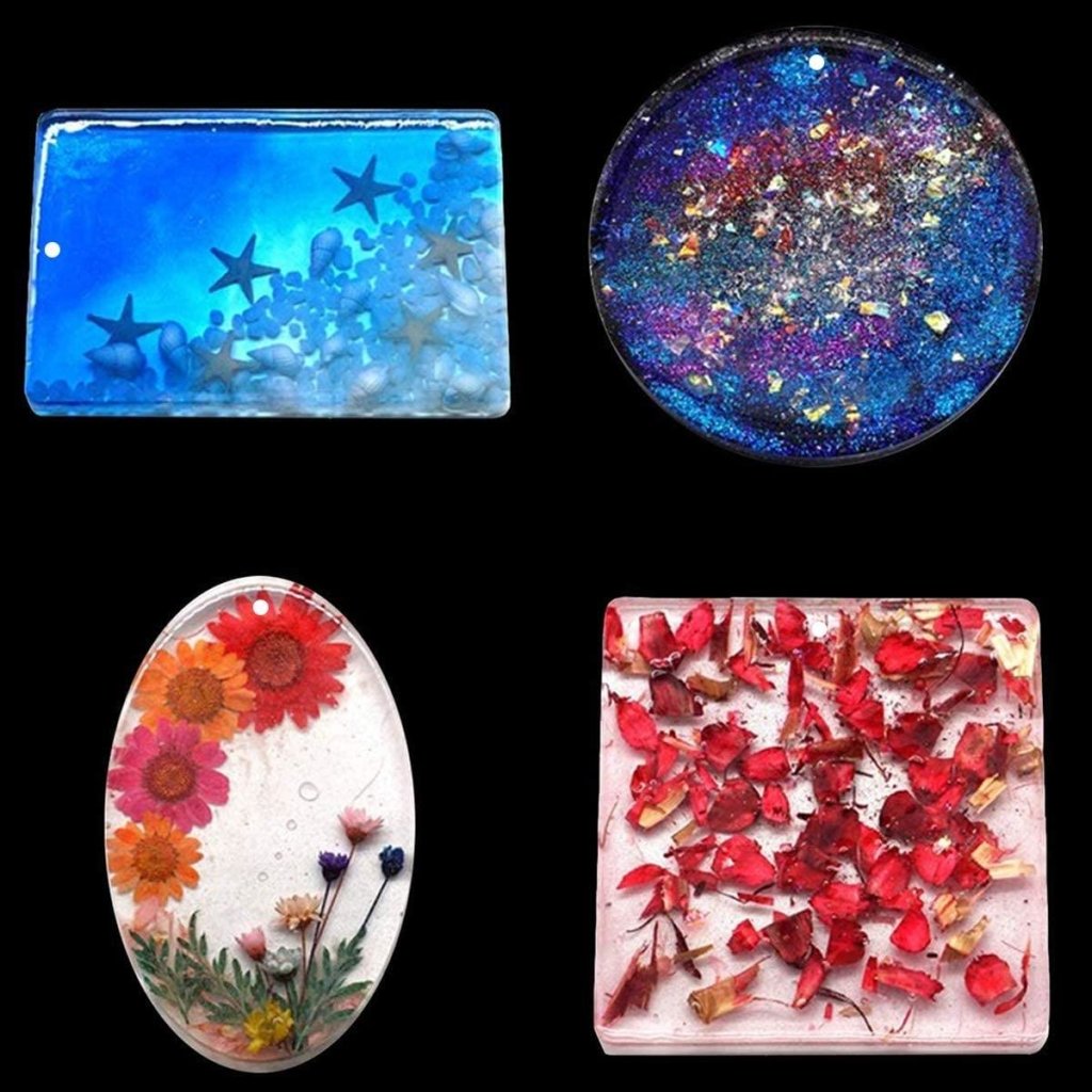 3D Silicone Resin Mould Earring 4 Pcs - Oytra