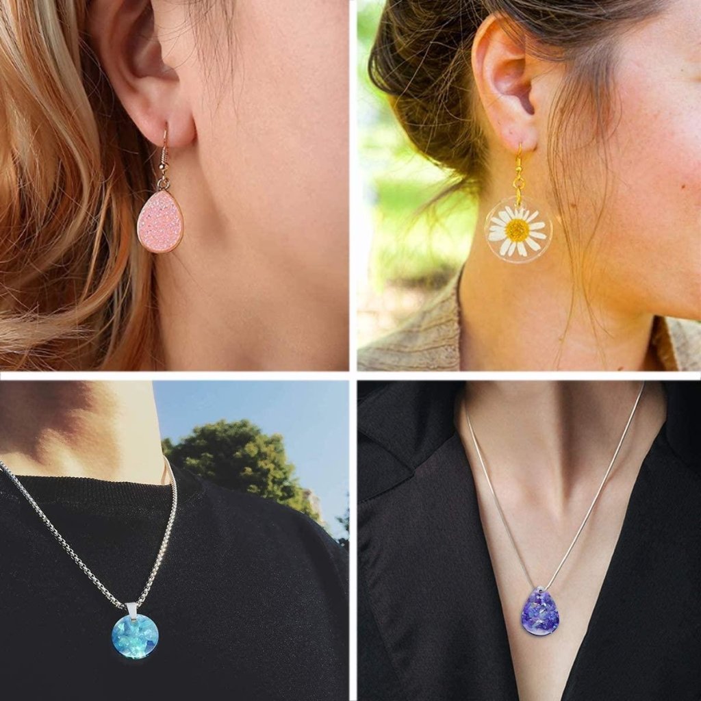 3D Silicone Resin Mould Earring 4 Pcs - Oytra