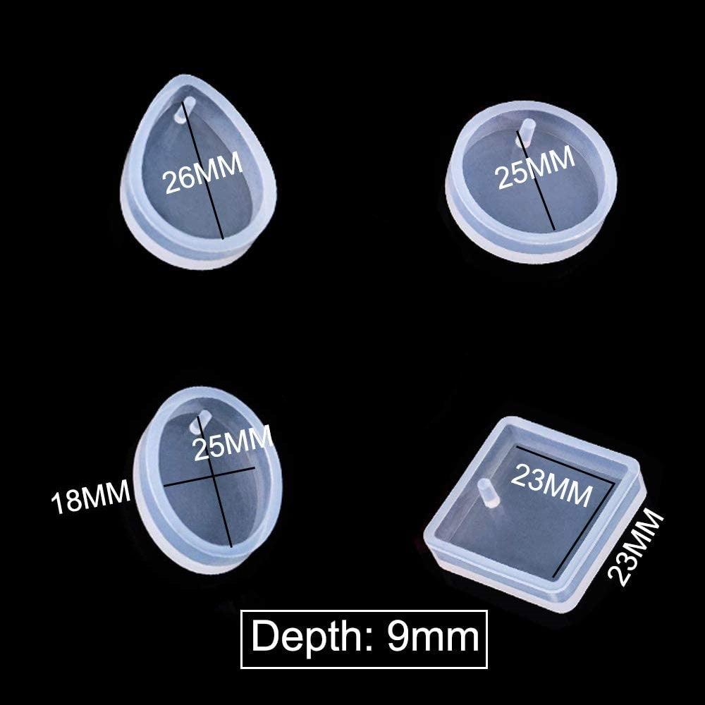 3D Silicone Resin Mould Earring 4 Pcs - Oytra