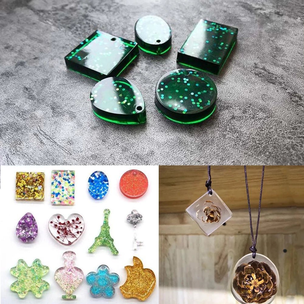Silicone Pendant Mold (Set of 5), Resin Charm Mold